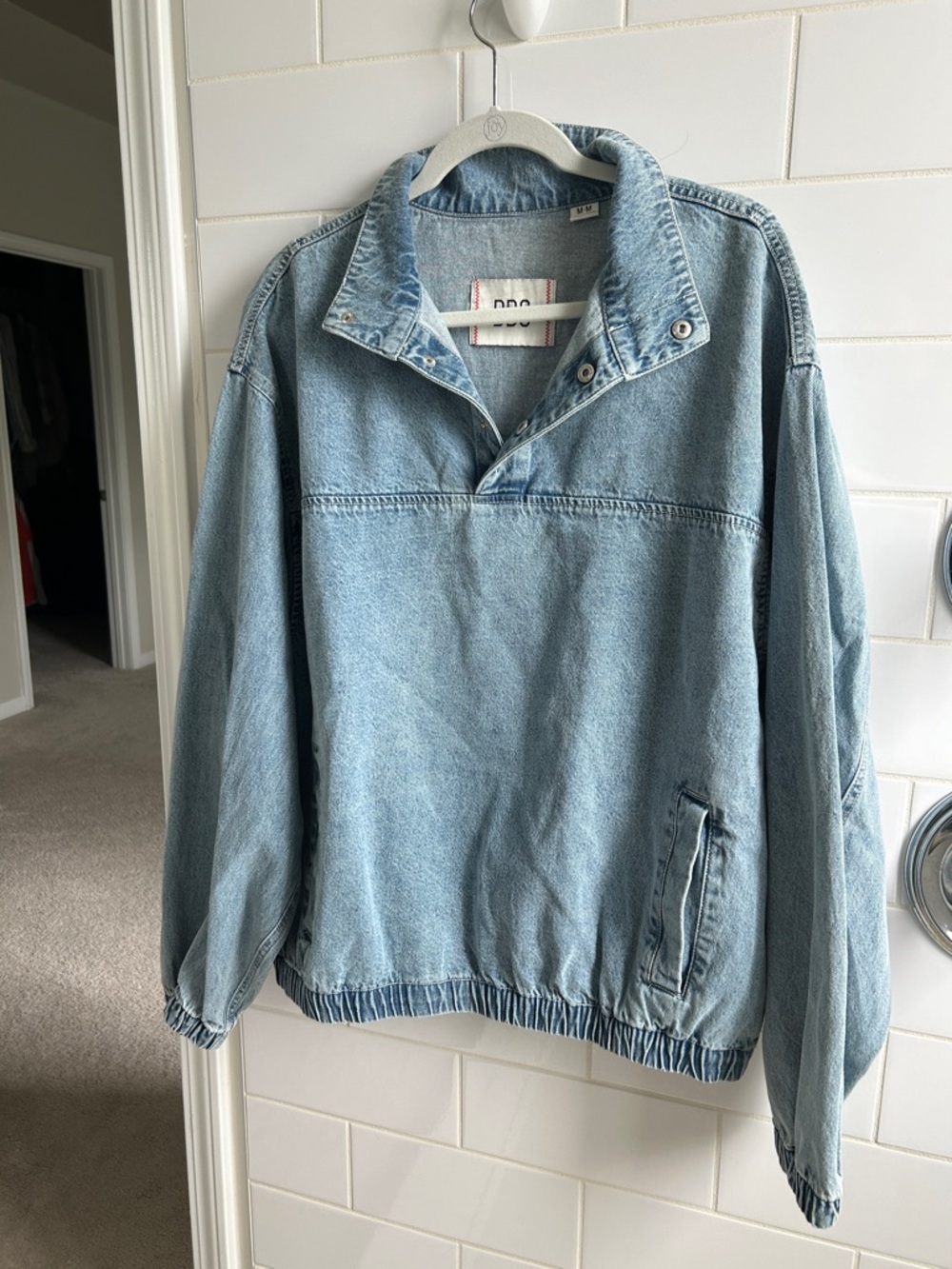 BDG Denim Popover Anorak Jacket